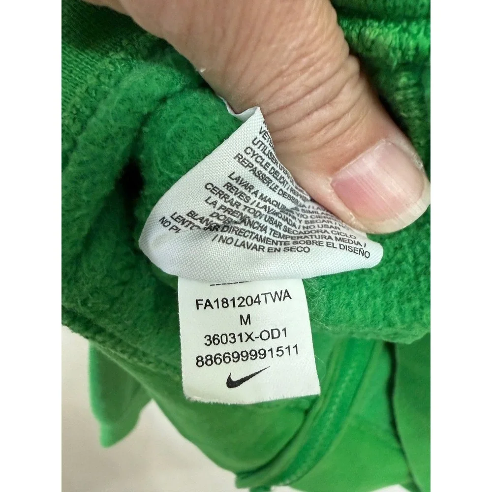 Nike Oregon Ducks Sideline Green Full Zip Hoodie Sweatshirt Yellow O Mens M